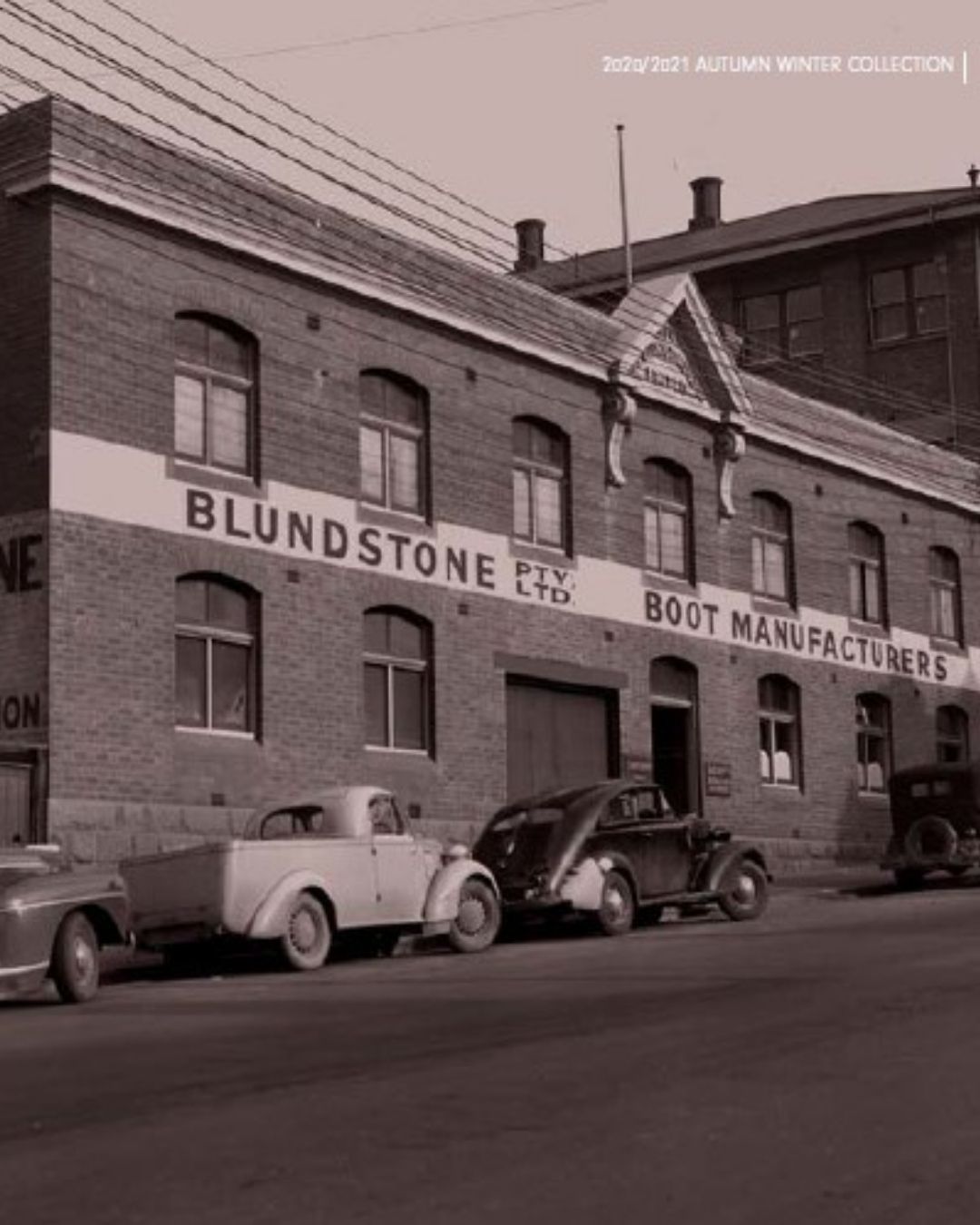 historisches Fabrikgebäude der firma blundstone