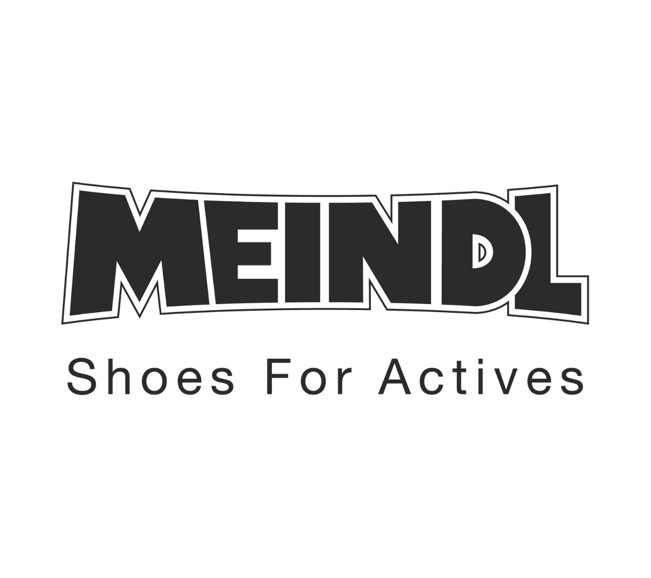 logo der firma meindl - mit text shoes for actives