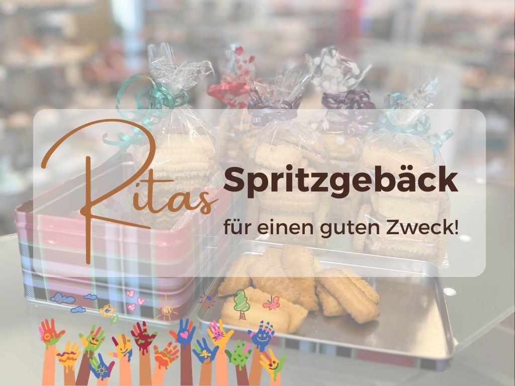 Ritas Spritzgebäck für einen guten Zweck bei Schuh Hölscher Aktionsbild mit Spritzbegäck von Rita