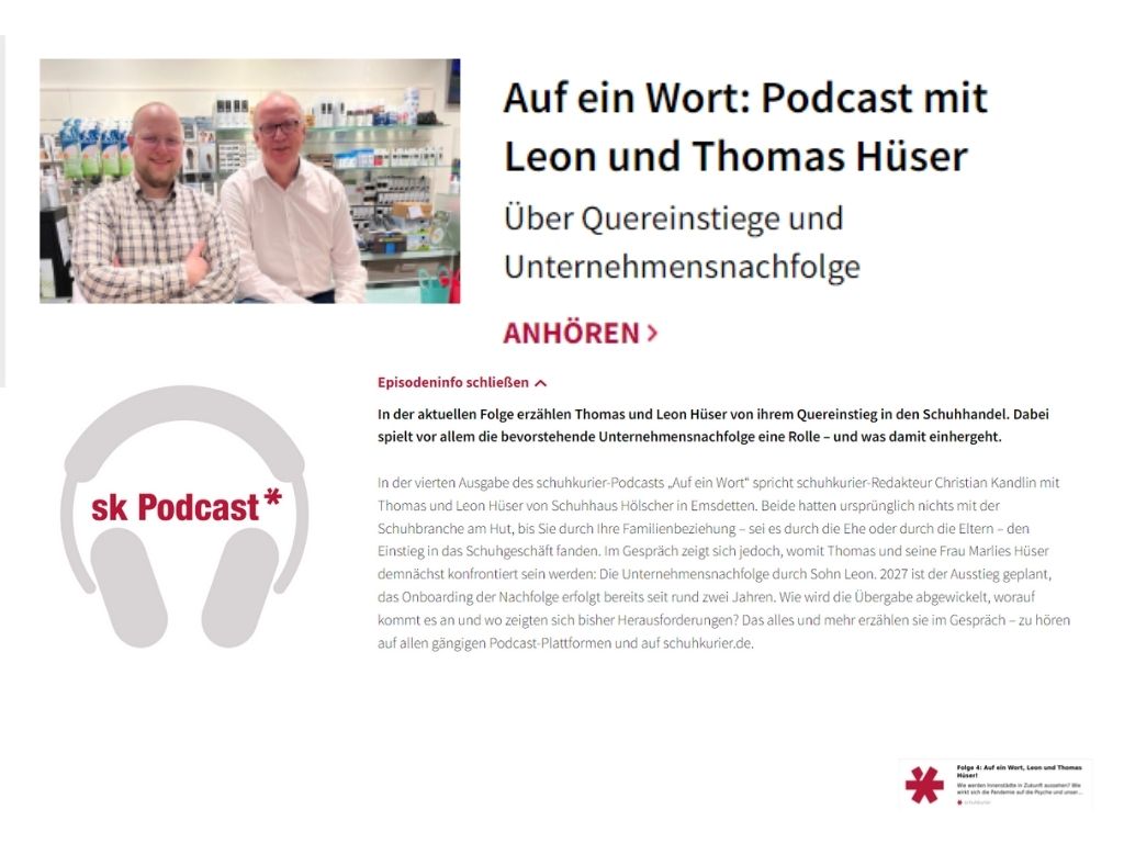 Collage Thomas und Leon im Schuhkurier Podcast