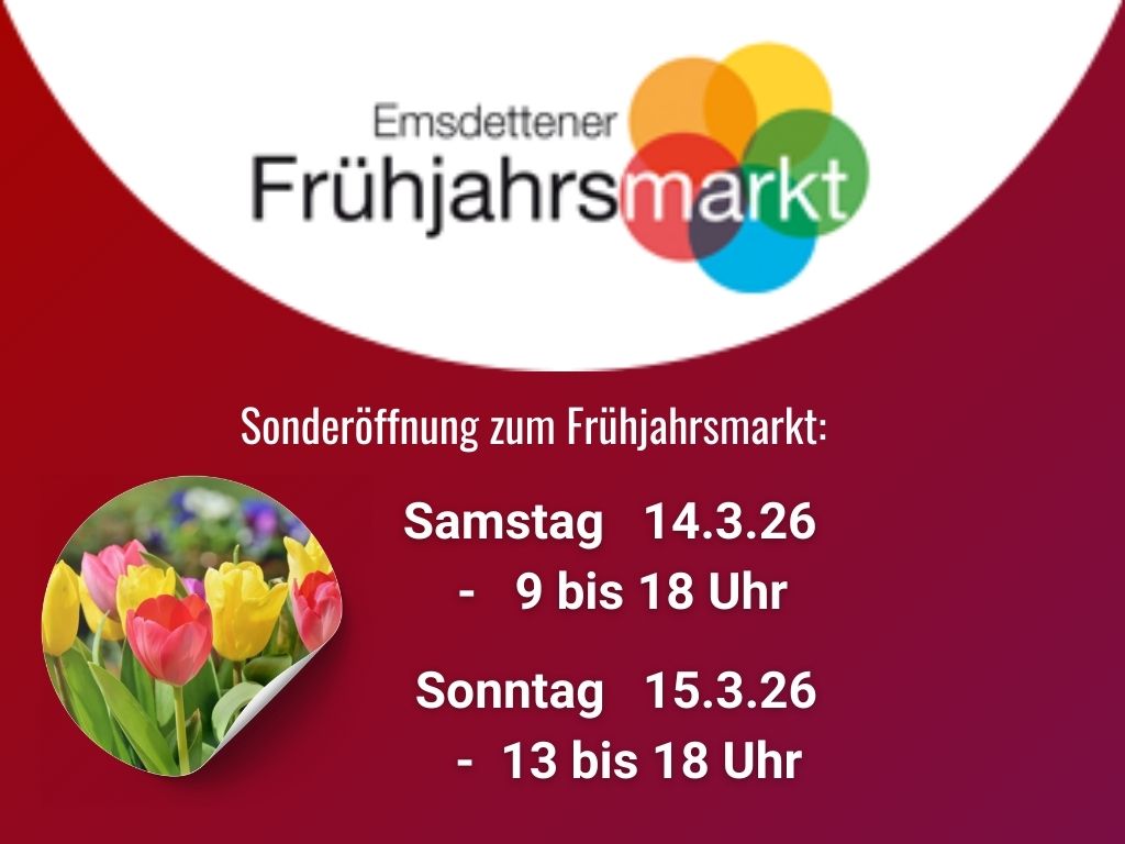 Schuh Hölscher am Frühjahrsmarkt – Sonderöffnungszeiten und Beratung  ---